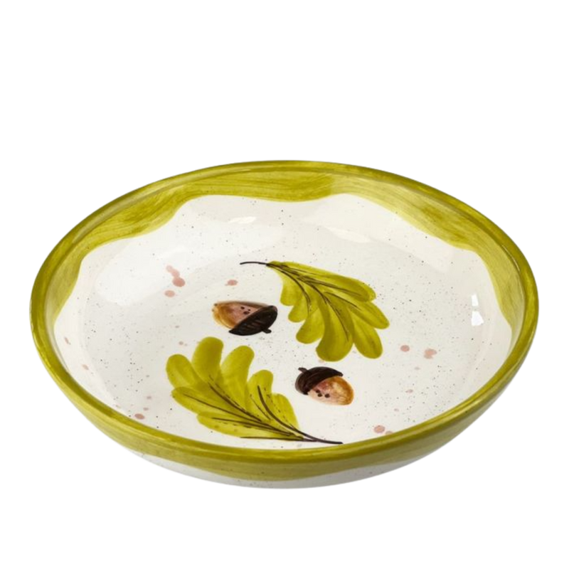 Ceramic Serving Bowl in Medium Autumn Acorns - Selbrae