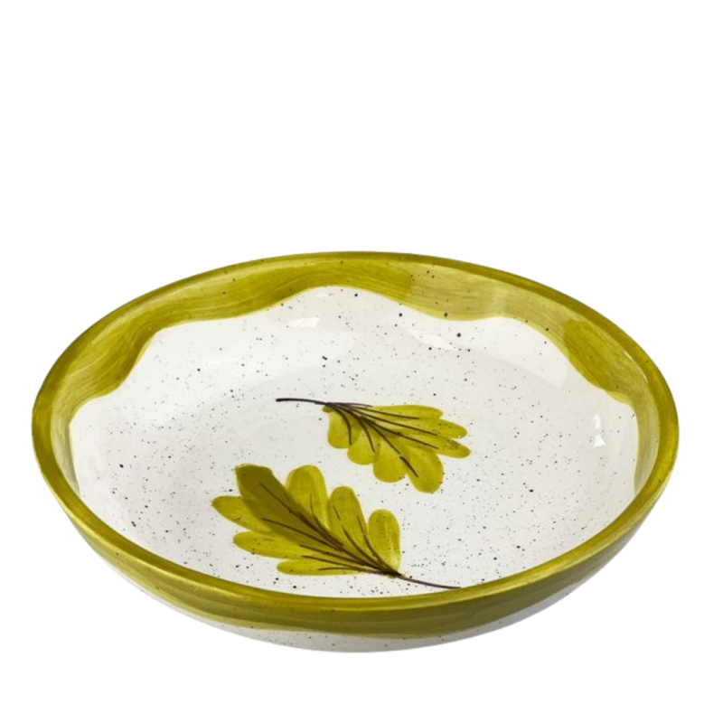 Ceramic Serving Bowl in Medium Oak Leaves - Selbrae