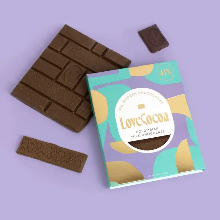 Colombian Single Origin 41% Milk Chocolate Bar - Love Cocoa