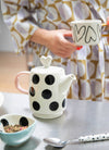 Spot/Heart 'Tea For One' Boxed Teapot & Cup Set - Caroline Gardner