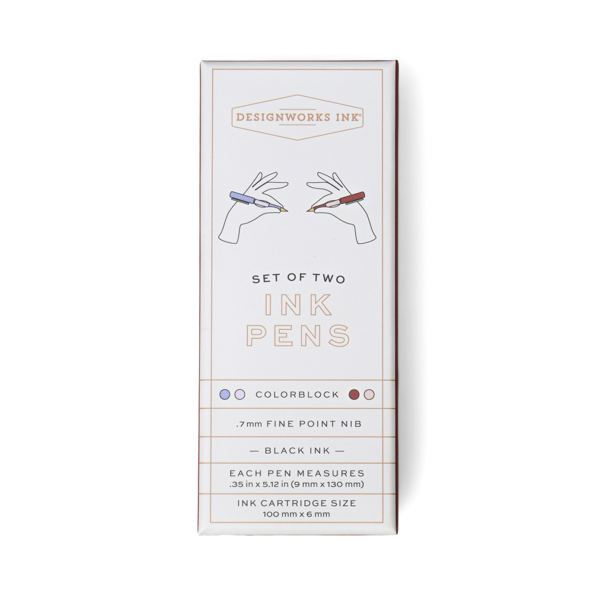 Lavender & Blush Colour Block Pens - Designworks
