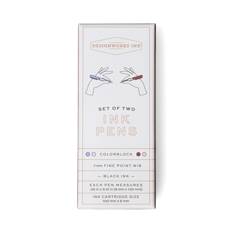 Lavender & Blush Colour Block Pens - Designworks