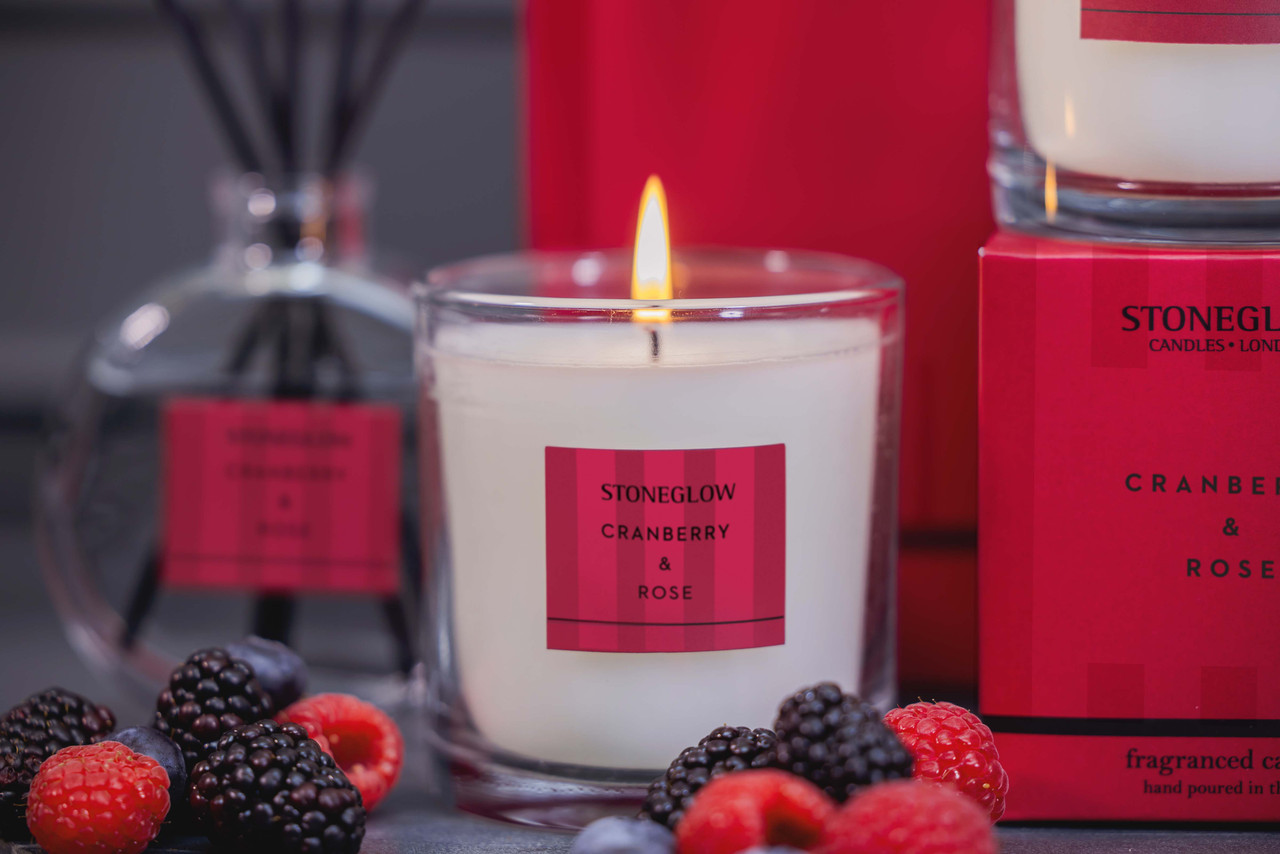 Cranberry & Rose Candle - Stoneglow
