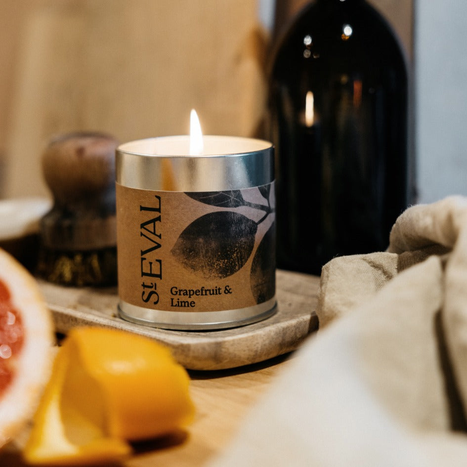 Grapefruit & Lime Tin Candle - St Eval