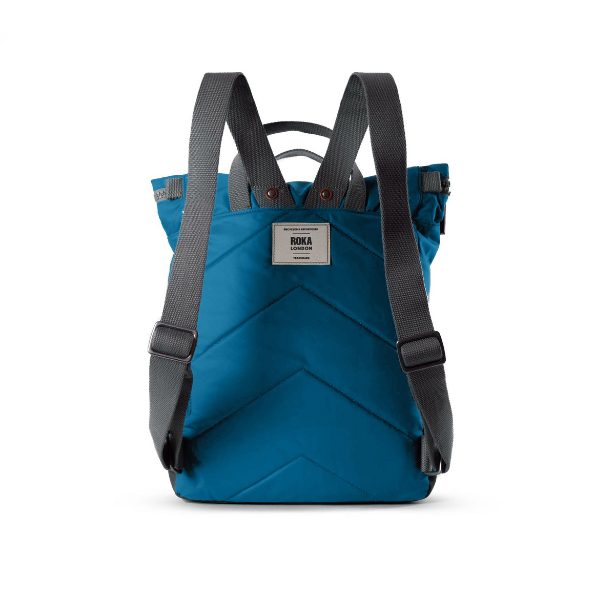 Canfield Bag In Marine Recycled Nylon Medium - Roka London