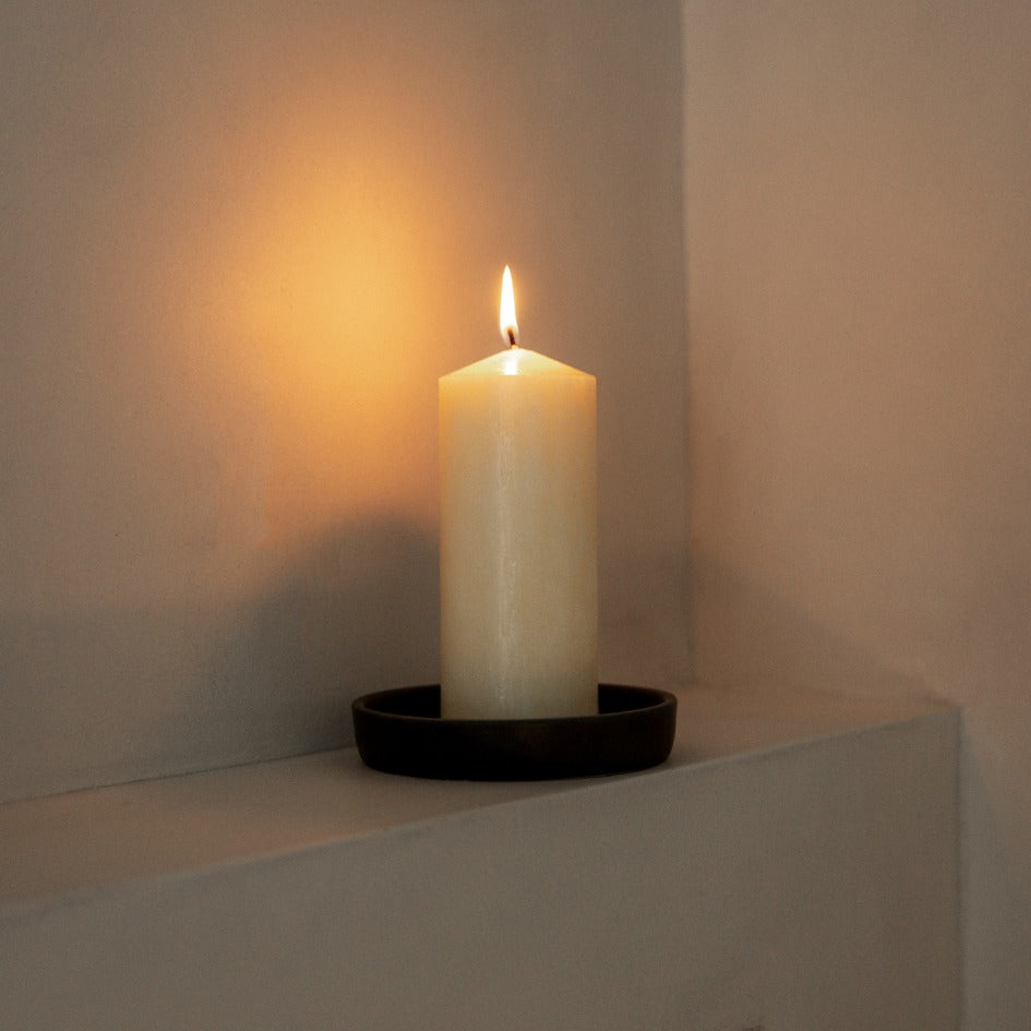 Charcoal Candle Plate - St Eval