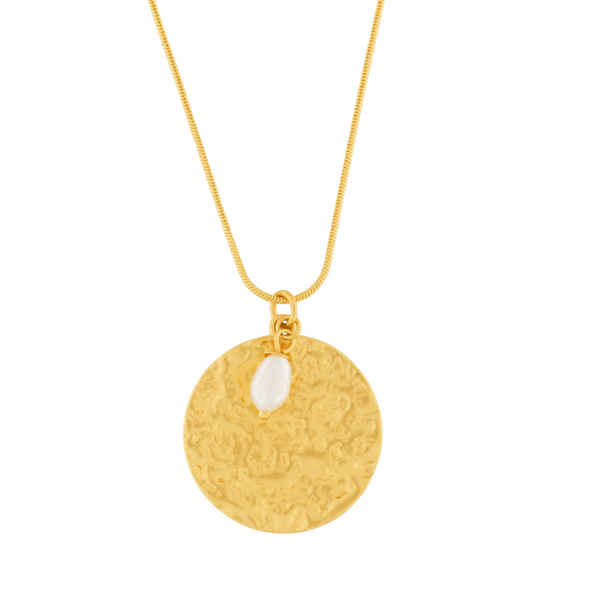 Audrey Adjustable Dot Pearl Necklace in Gold Plating - Dansk