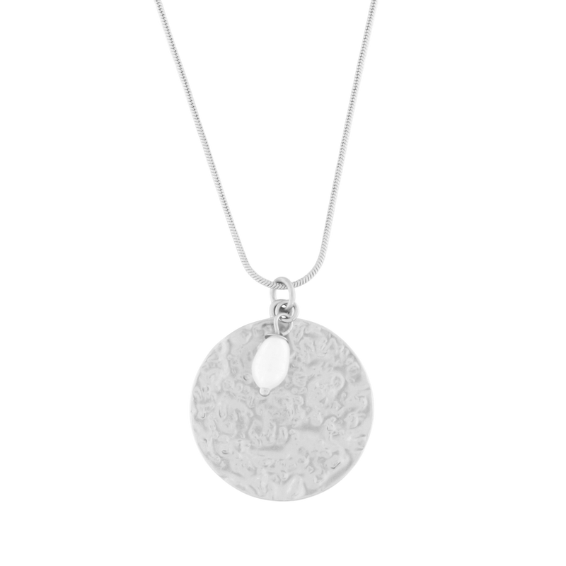 Audrey Adjustable Dot Pearl Necklace in Silver Plating - Dansk