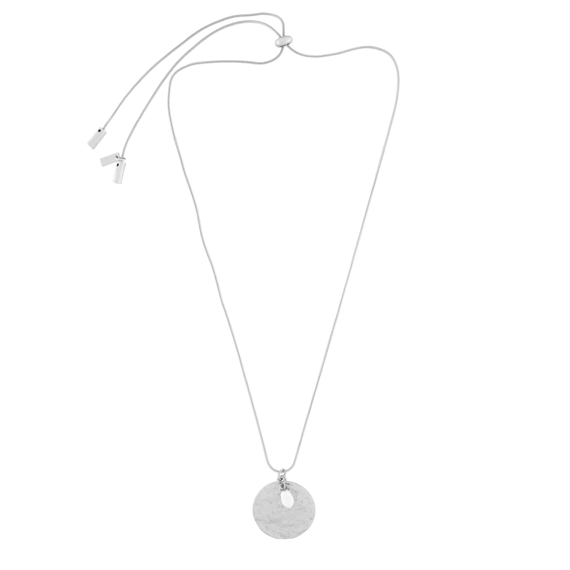 Audrey Adjustable Dot Pearl Necklace in Silver Plating - Dansk