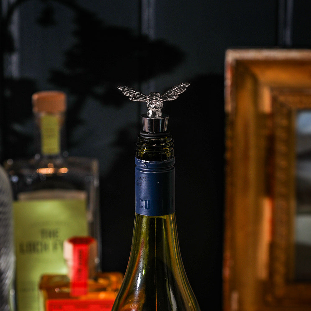 Bee Bottle Stopper in Silver - Selbrae House