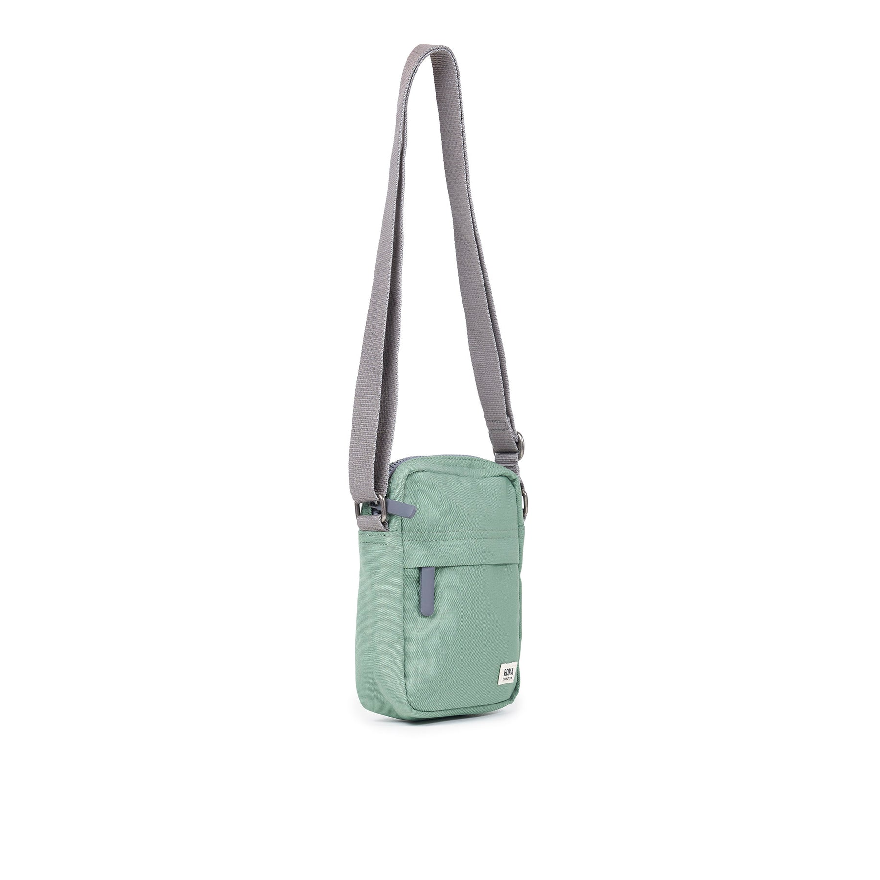 Bond Crossbody Bag In Frost Recycled Canvas - Roka London