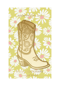Cowgirl Boot Brass Bookmark - Designworks