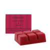 Red stoneglow cranberry & rose scented wax melts with packaging on a white background