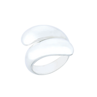 Silver statement 
ring on a white background