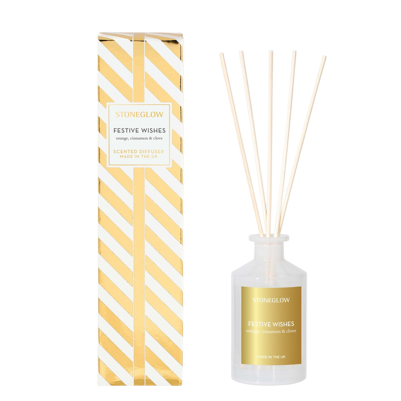 Stoneshine festive wishes diffuser with packaging on a white background