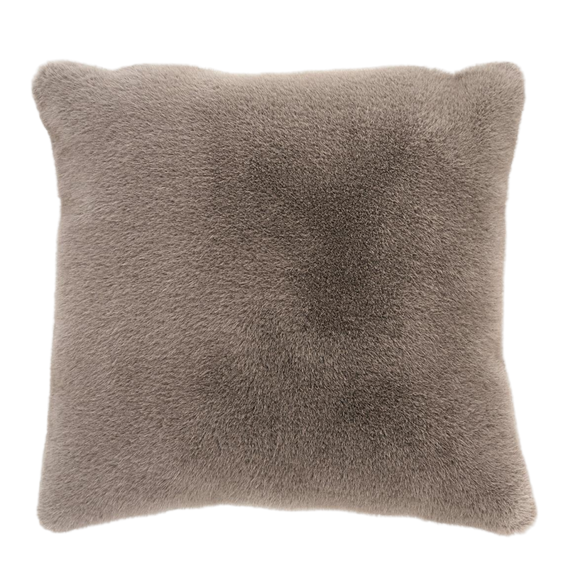 Pair of Ashford Faux Fur Cushions in Fawn - Lyndon Company