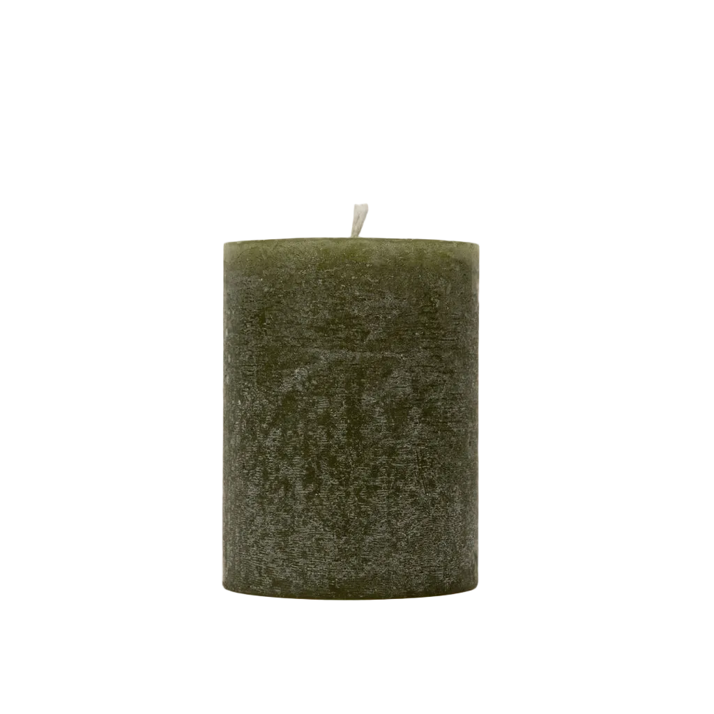 Granite & Moss Pillar Candle - St Eval