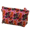 Floral-patterned pouch on a solid background
