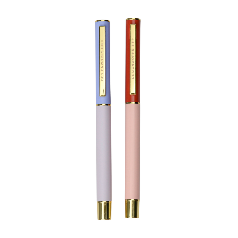 Lavender & Blush Colour Block Pens - Designworks