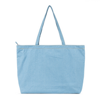 Portobello Bag In Light Wash Denim Cotton Large - Roka London