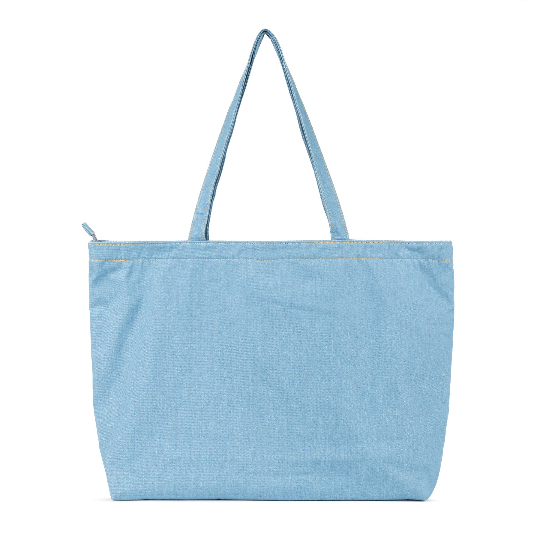 Portobello Bag In Light Wash Denim Cotton Large - Roka London