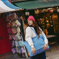 Portobello Bag In Light Wash Denim Cotton Large - Roka London
