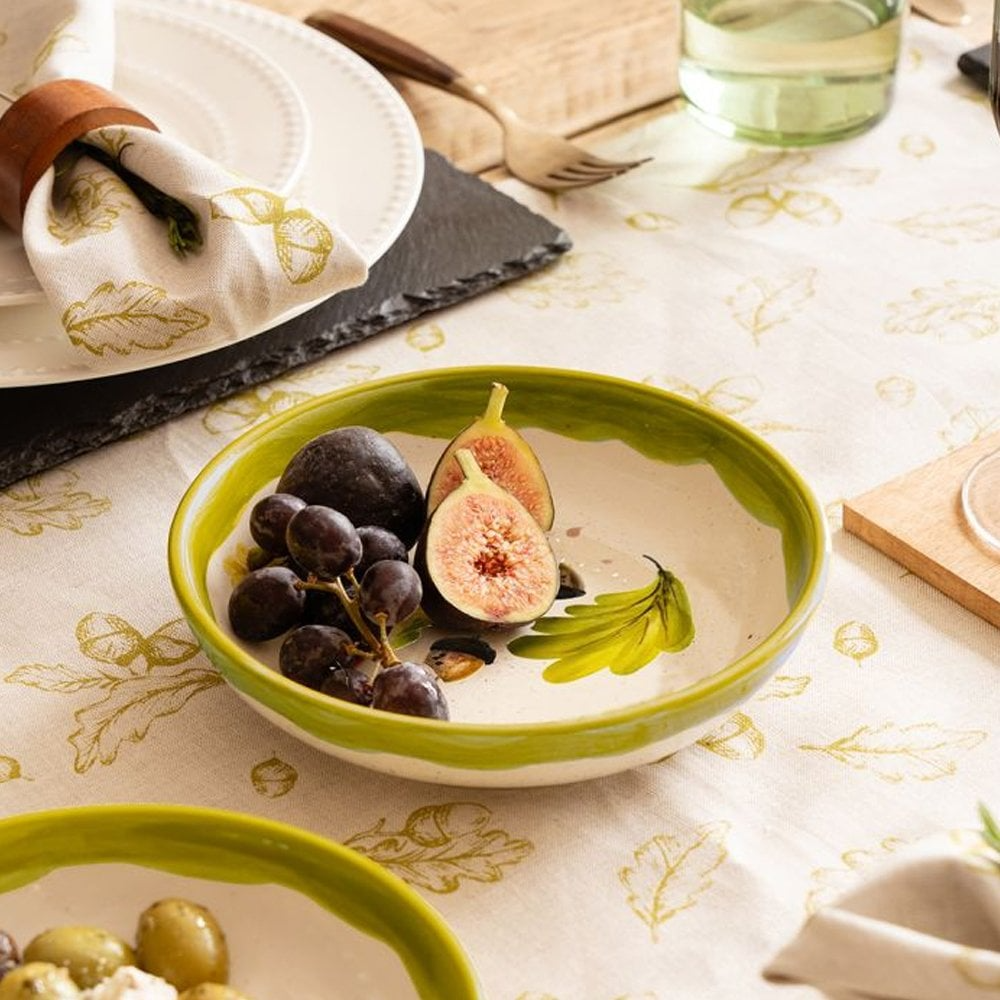 Ceramic Serving Bowl in Medium Autumn Acorns - Selbrae