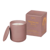 Pink candle with lid and matching box labeled 'Aery Moroccan Rose' on a white background