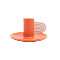Orange/Pink Candlestick Holder - Caroline Gardner