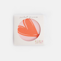 Pink & Orange Heart Pocket Mirror - Caroline Gardner