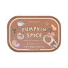 Paddywax Pumpkin Spice candle tin with illustrations on a white background