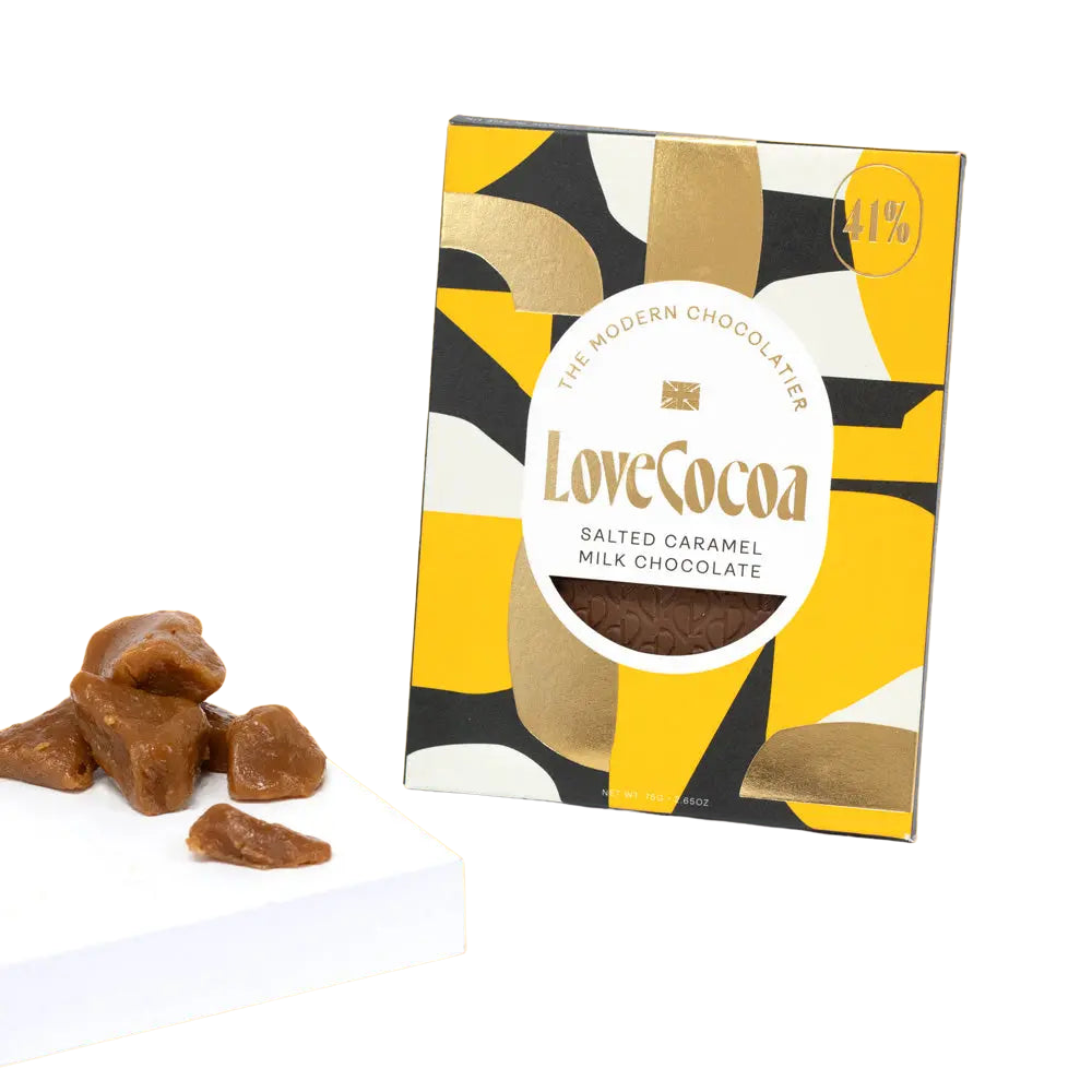 Salted Caramel Milk Chocolate Bar - Love Cocoa