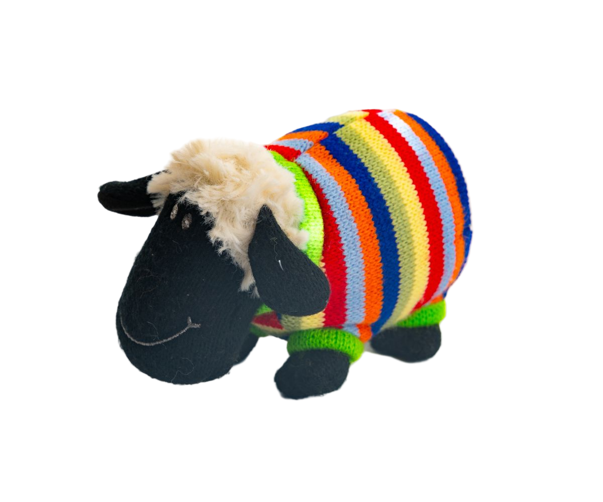 Small Wooly Lamb in Striped Jumper - Best Years
