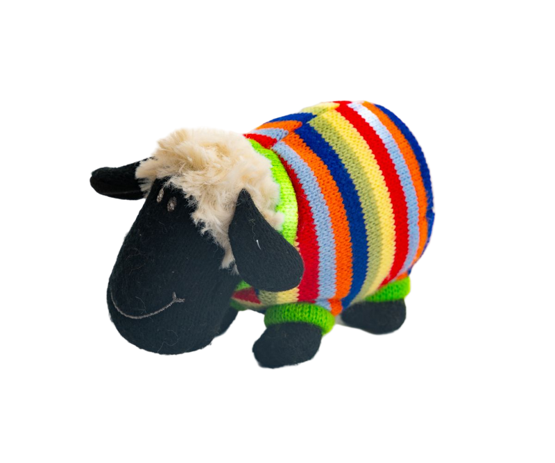 Small Wooly Lamb in Striped Jumper - Best Years