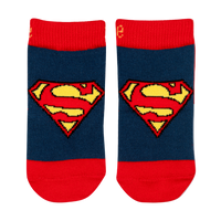 Superman logo socks with red and blue design
