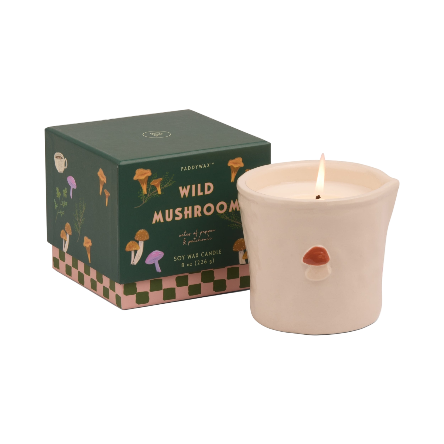 Wild Mushroom Ceramic Candle - Designworks