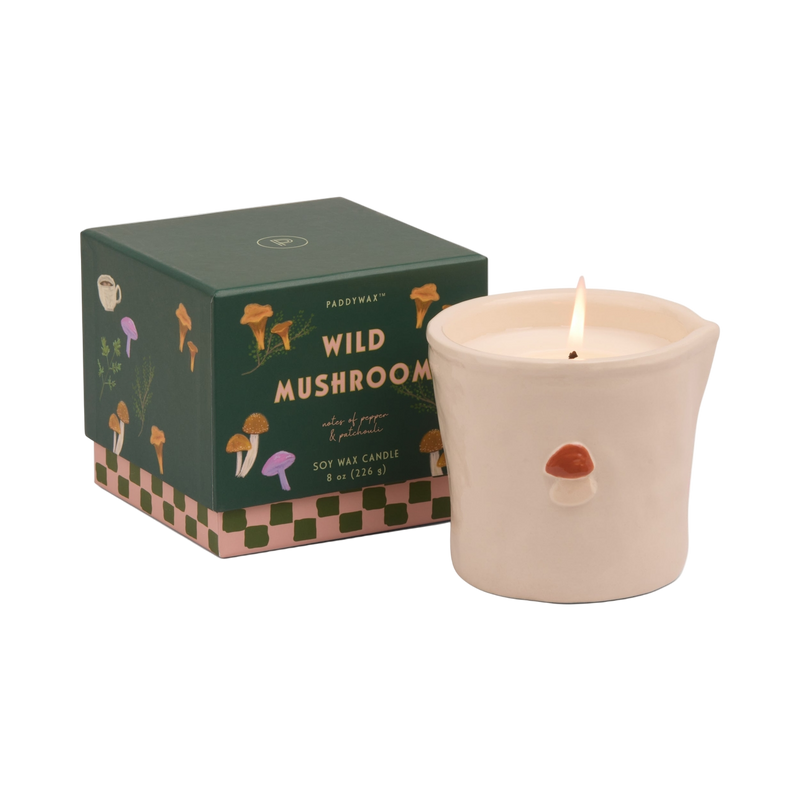 Wild Mushroom Ceramic Candle - Designworks